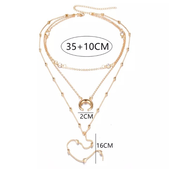 🛍 Long Drop Dainty Choker Necklace Boho Oxbow New - Picture 6 of 8